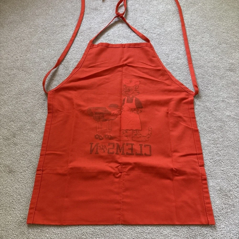 Vintage Clemson University Tigers Tailgating Barbecue Kitchen Football Apron